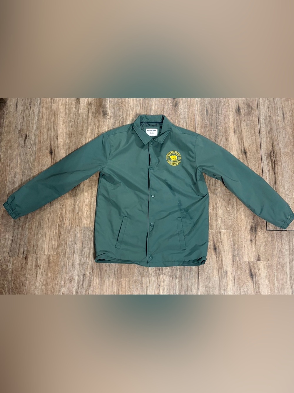 Green Coach Jacket with Yellow Logo - Old Navy